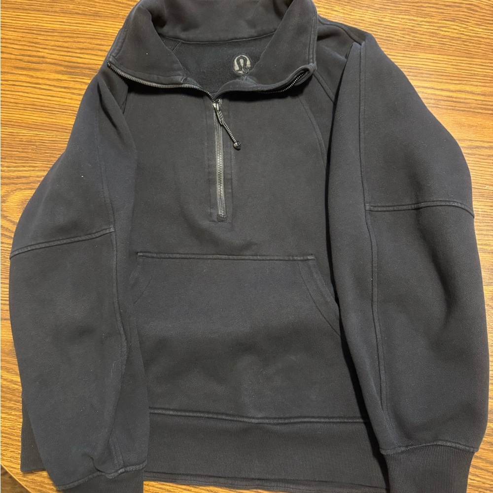 lululemon athletica Black Half-Zip Scuba jacket - long (not cropped)